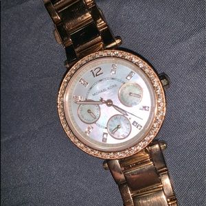 Rose gold MK Watch